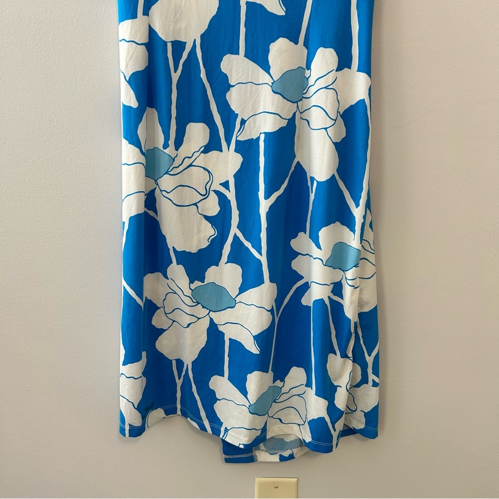 J McLaughlin Sarabelle Freesia Blue and White Floral Wrap Dress NWT Size Large - Picture 9 of 9
